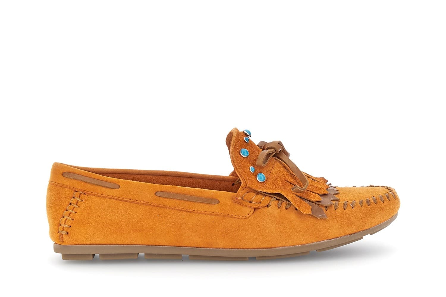 MOCASSINO IN PELLE SCAMOSCIATA CON FRANGIA in Loafer e mocassini 3A Moda Mare Sport - Bellaria Igea Marina, commercioVirtuoso.it