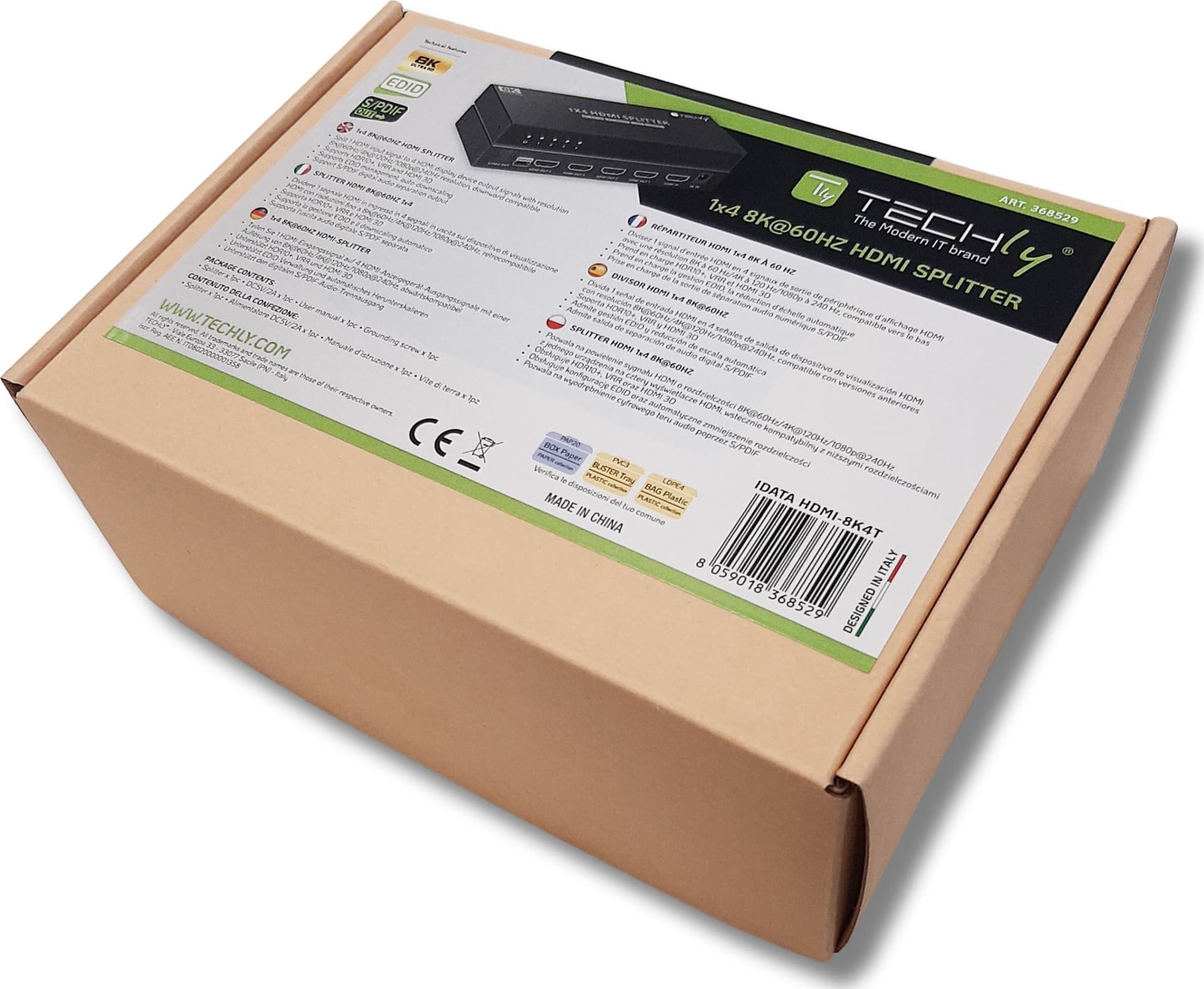 Splitter HDMI 8K UHD 3D 60Hz 4 vie CEC SPDIF Ottico in Convertitori D-A Scontolo.net - Potenza, commercioVirtuoso.it