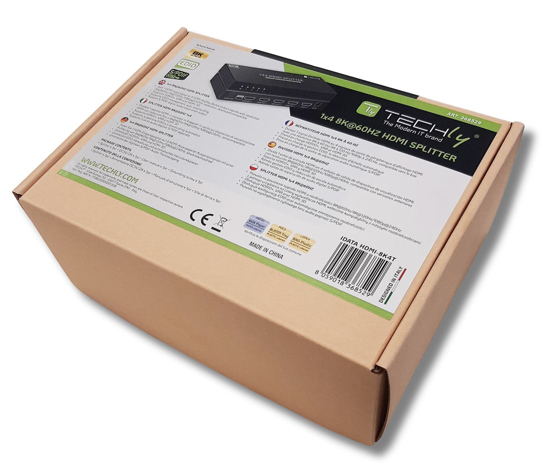 Splitter HDMI 8K UHD 3D 60Hz 4 vie CEC SPDIF Ottico in Convertitori D-A Scontolo.net - Potenza, commercioVirtuoso.it