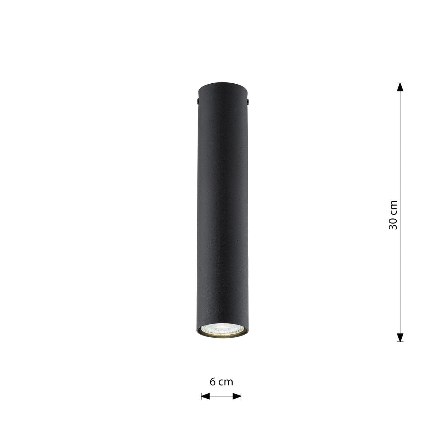 Plafoniera Moderna Faretto Tecno 1 Luce Acciaio Nero 30 Cm in Faretti da soffitto LuceArt - Montecorvino Pugliano, commercioVirtuoso.it