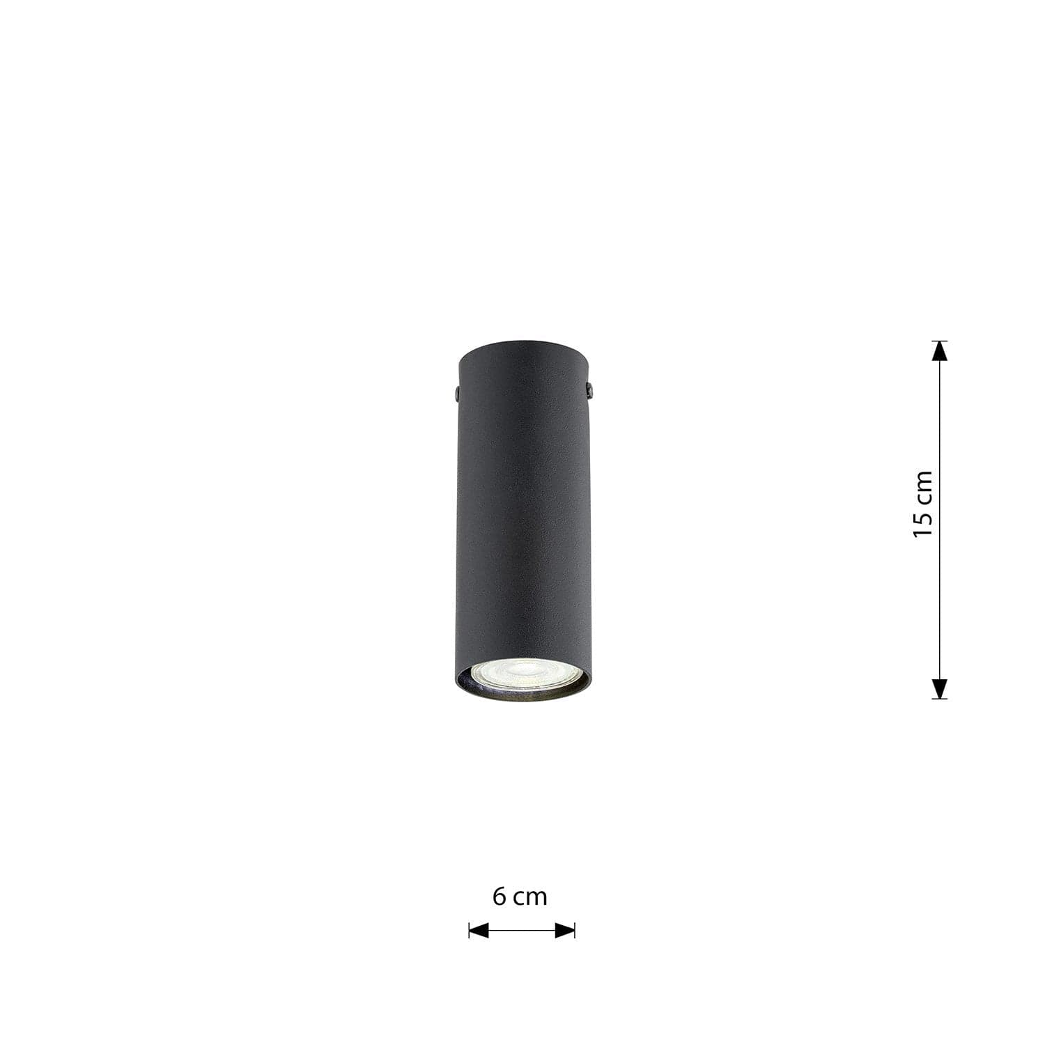 Plafoniera Moderna Faretto Tecno 1 Luce Acciaio Nero 15 Cm in Plafoniere LuceArt - Montecorvino Pugliano, commercioVirtuoso.it