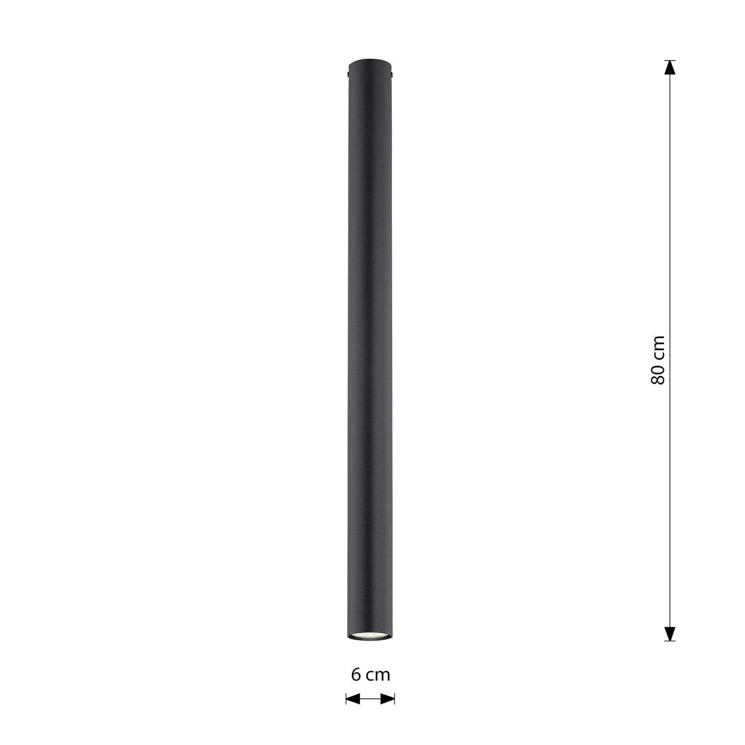 Plafoniera Moderna Faretto Tecno 1 Luce Acciaio Nero 80 Cm in Faretti da soffitto LuceArt - Montecorvino Pugliano, commercioVirtuoso.it