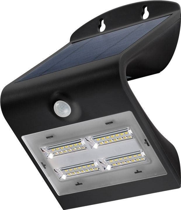 Lampada LED Solare a Muro 3,2W IP65 Sensore di Movimento Nero in Lampade da parete Scontolo.net - Potenza, commercioVirtuoso.it