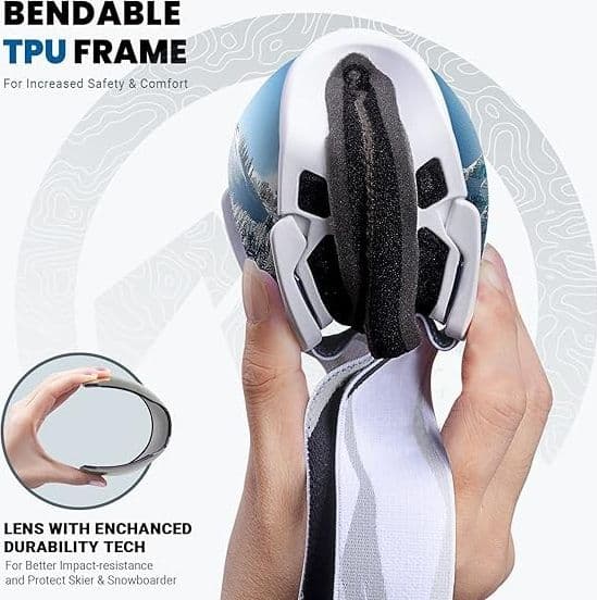 Outdoor Master Classic Maschera Sci OTG Anti-Appannamento UV400, Bianco in prodotto 3A Moda Mare Sport - Bellaria Igea Marina, commercioVirtuoso.it