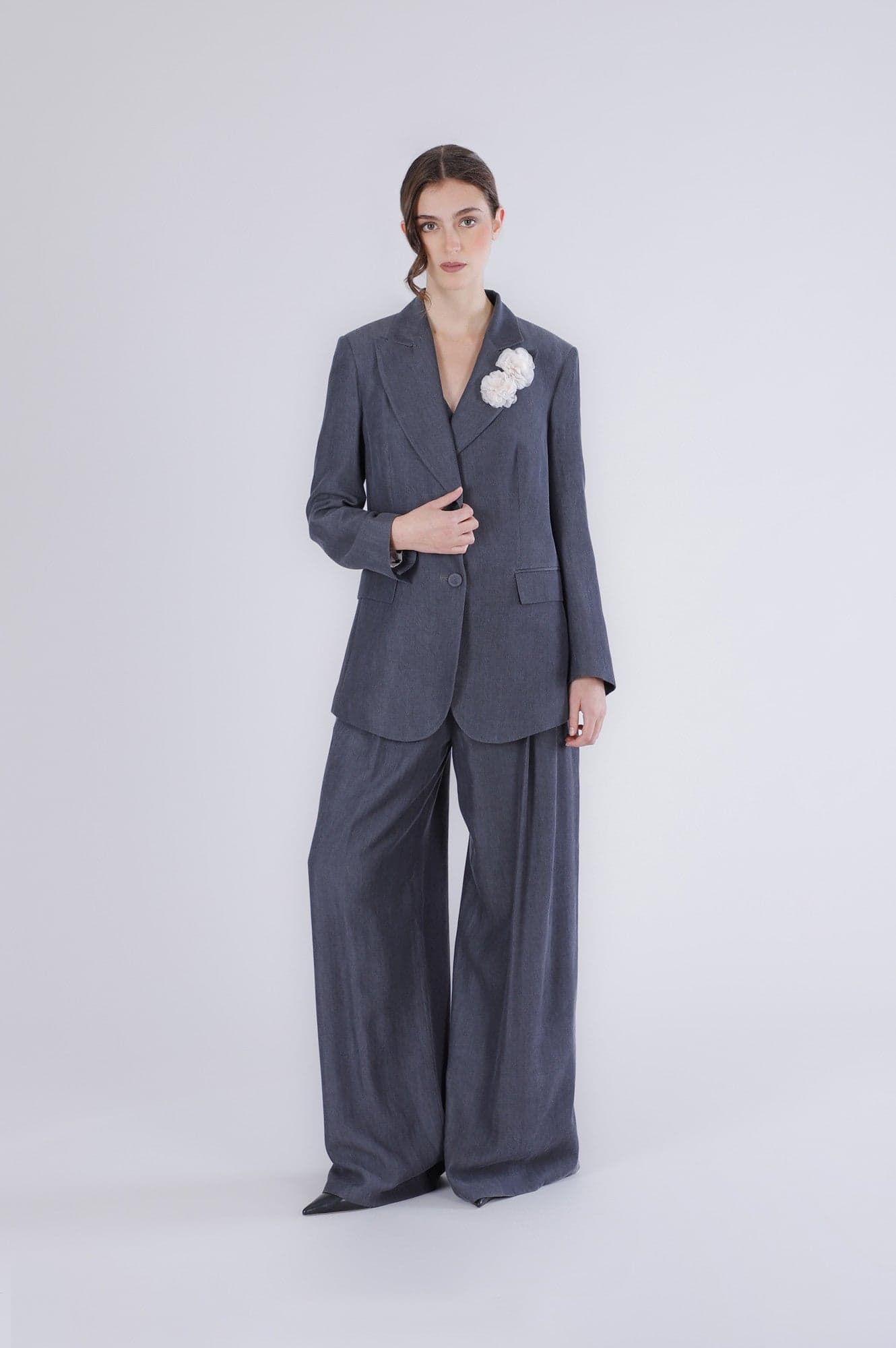GIACCA IN TENCEL DENIM CN FODERA STAMPATA
