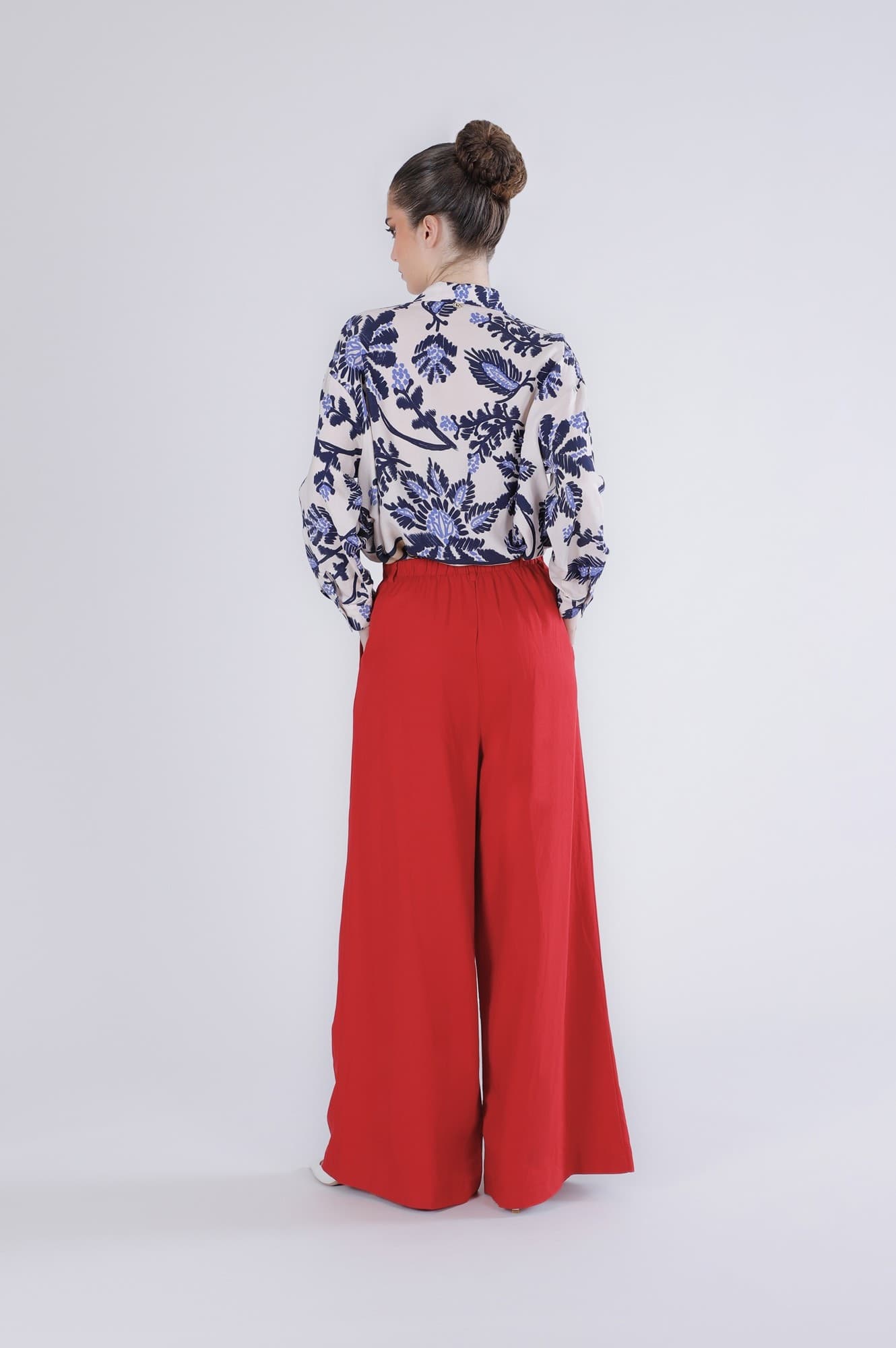 PANTALONE PALAZZO CON PINCES IN MISTOLINO in Pantaloni 3A Moda Mare Sport - Bellaria Igea Marina, commercioVirtuoso.it