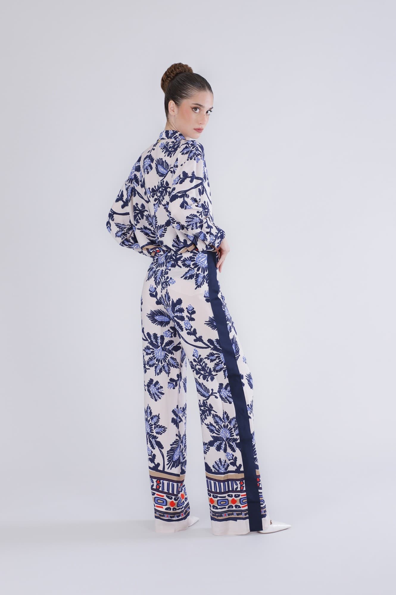 PANTALONE PALAZZO STAMPATO in prodotto 3A Moda Mare Sport - Bellaria Igea Marina, commercioVirtuoso.it