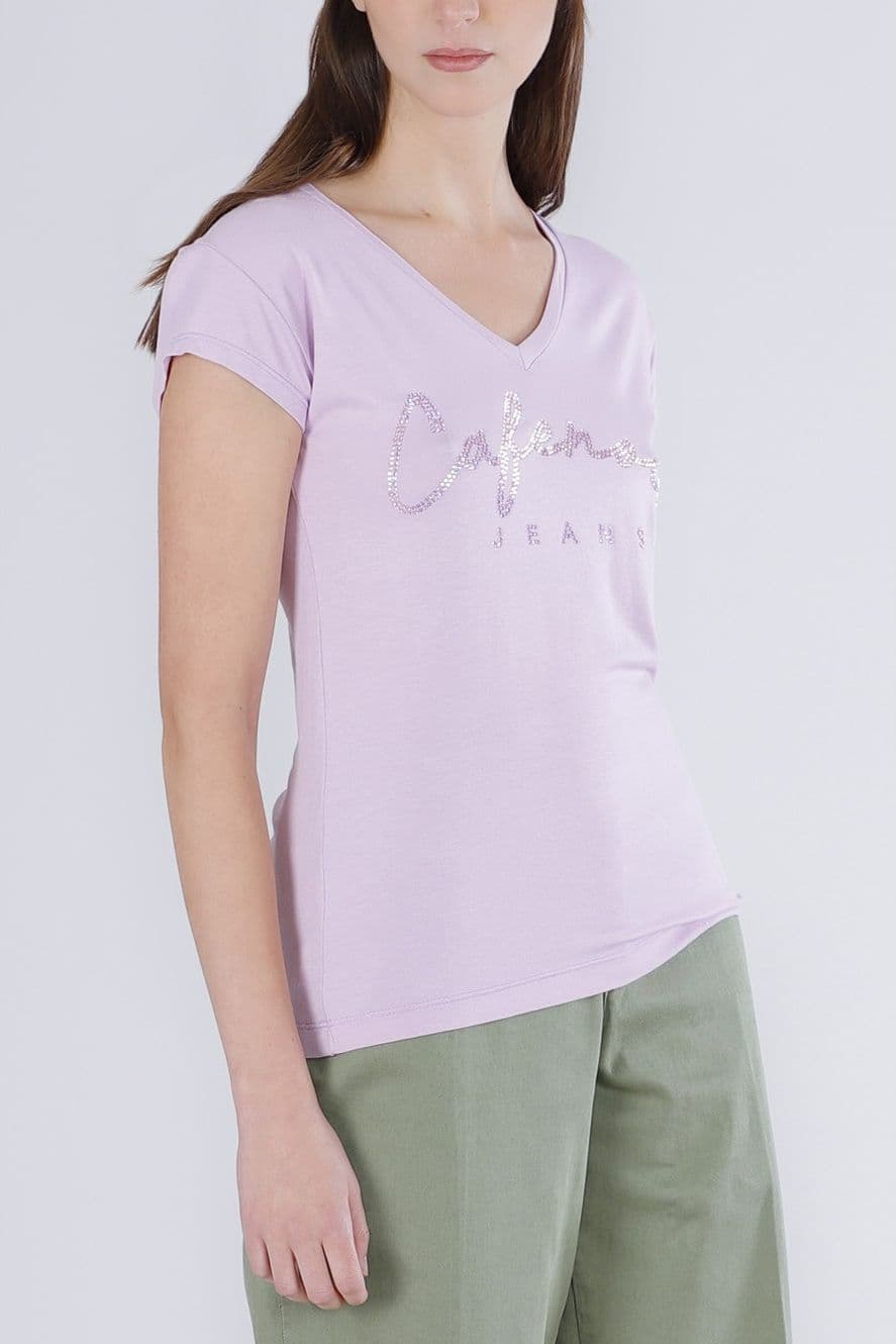 T SHIRT SCOLLO A V CON LOGO in T-shirt 3A Moda Mare Sport - Bellaria Igea Marina, commercioVirtuoso.it