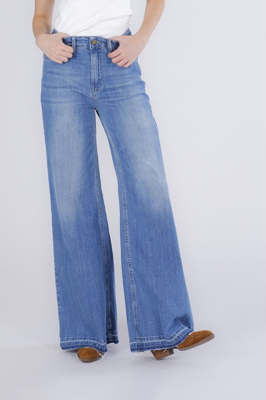 PANTALONE PALAZZO CON ORLO SCIOLTO in Pantaloni 3A Moda Mare Sport - Bellaria Igea Marina, commercioVirtuoso.it