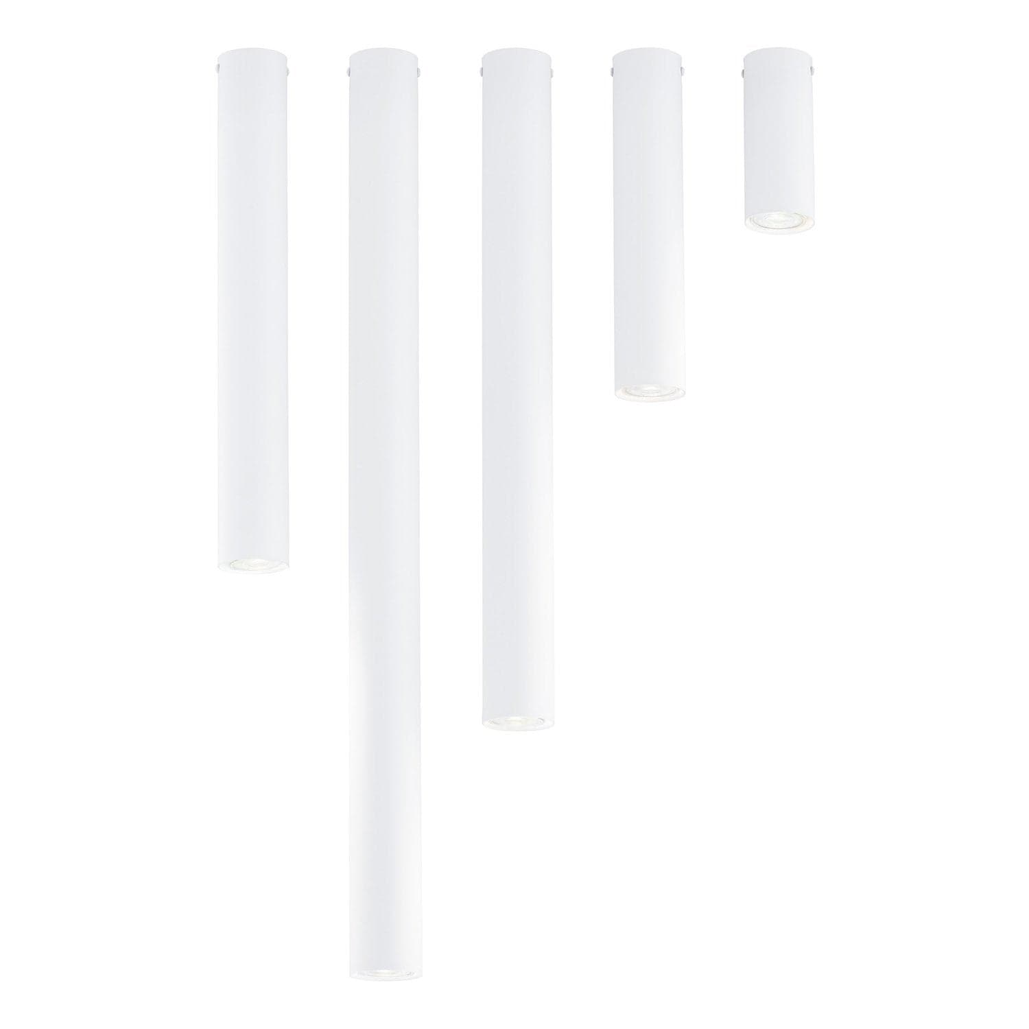 Plafoniera Moderna Faretto Tecno 1 Luce Acciaio Bianco 45 Cm in Faretti da soffitto LuceArt - Montecorvino Pugliano, commercioVirtuoso.it