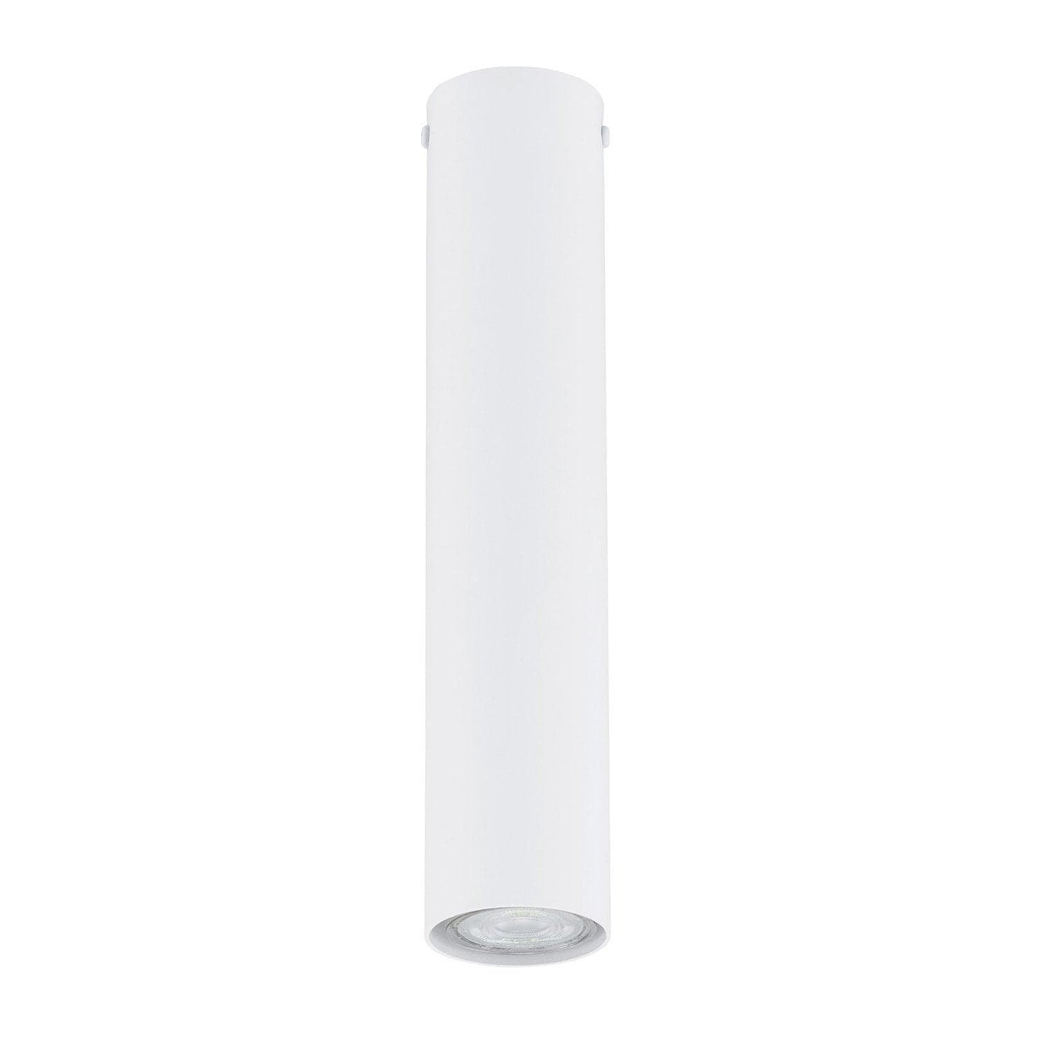 Plafoniera Moderna Faretto Tecno 1 Luce Acciaio Bianco 30 Cm in Plafoniere LuceArt - Montecorvino Pugliano, commercioVirtuoso.it