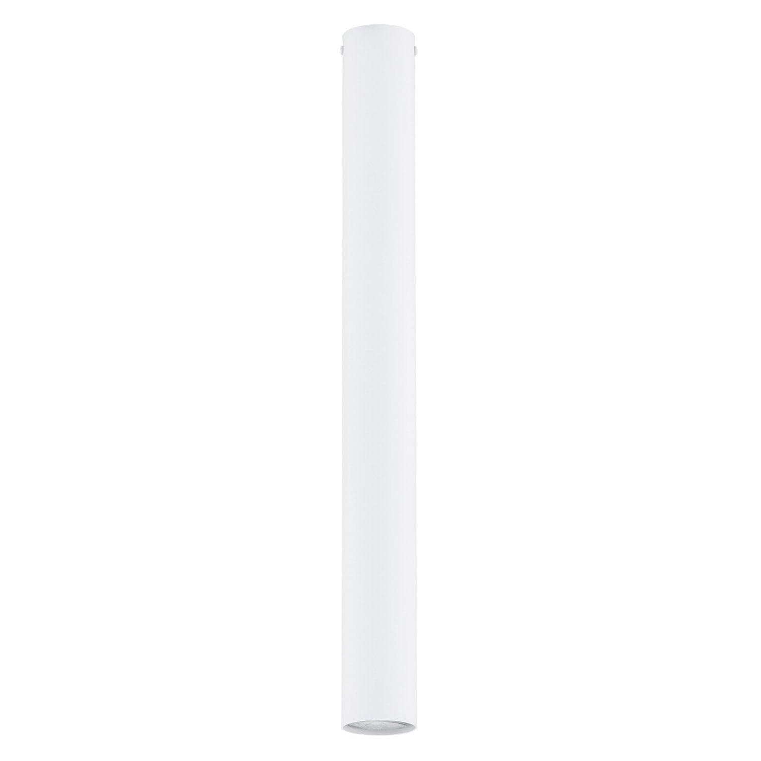 Plafoniera Moderna Faretto Tecno 1 Luce Acciaio Bianco 60 Cm in Faretti da soffitto LuceArt - Montecorvino Pugliano, commercioVirtuoso.it