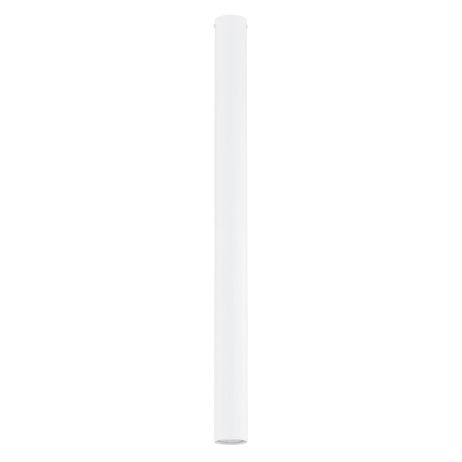 Plafoniera Moderna Faretto Tecno 1 Luce Acciaio Bianco 80 Cm in Faretti da soffitto LuceArt - Montecorvino Pugliano, commercioVirtuoso.it