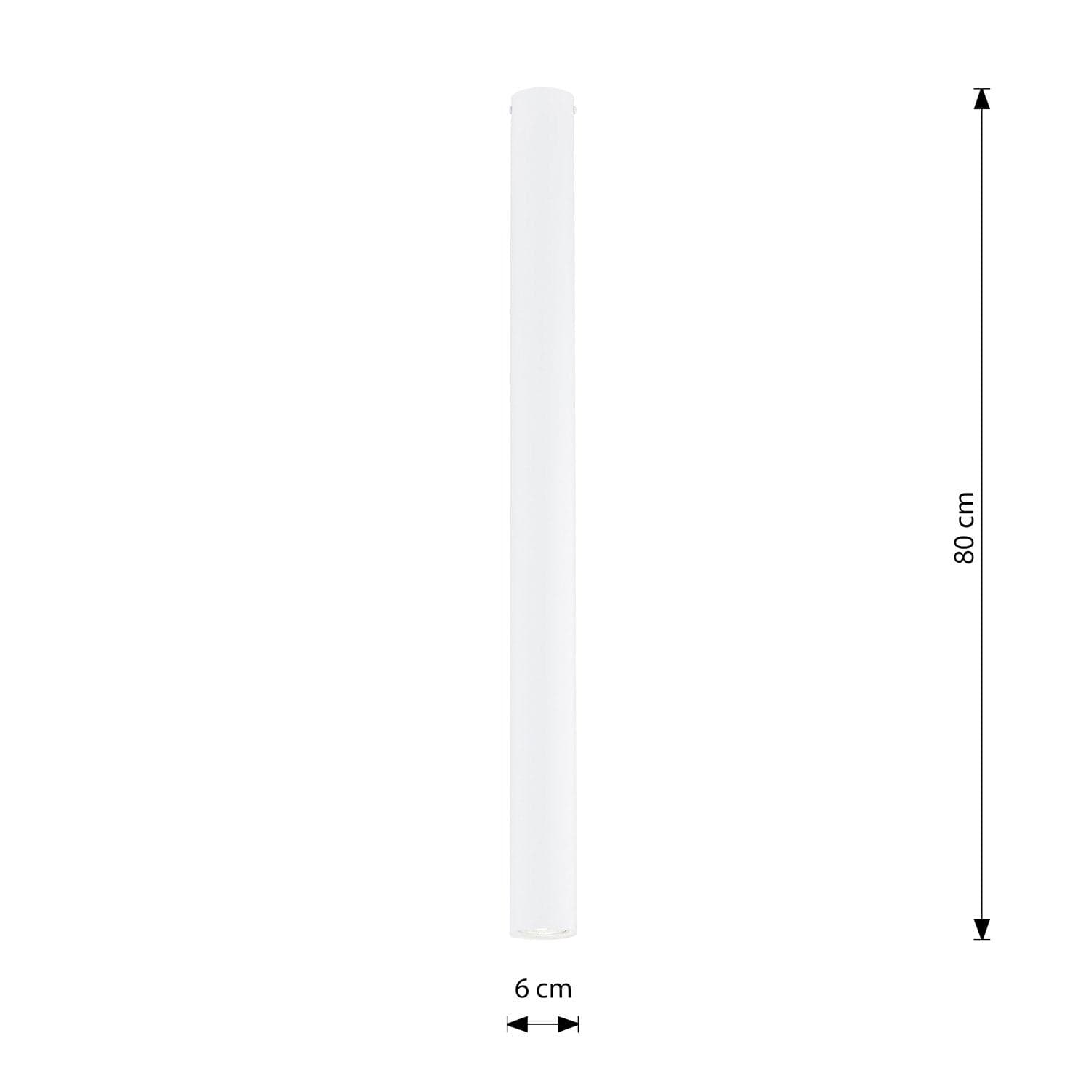 Plafoniera Moderna Faretto Tecno 1 Luce Acciaio Bianco 80 Cm in Faretti da soffitto LuceArt - Montecorvino Pugliano, commercioVirtuoso.it
