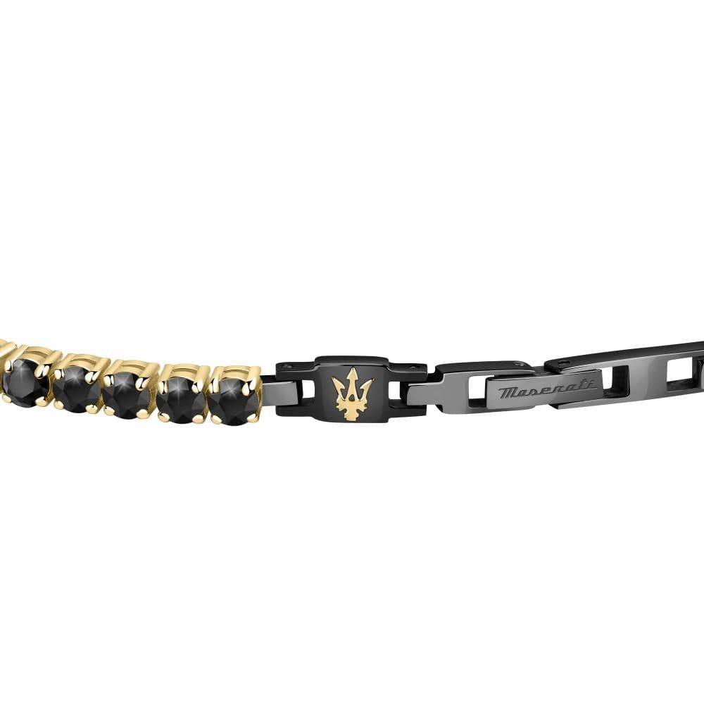 Bracciale MASERATI uomo Tennis nero / dorato in Bracciali Web Time Orologi - Milano, commercioVirtuoso.it