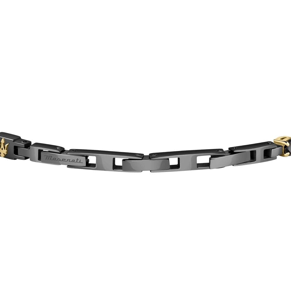Bracciale MASERATI uomo Tennis nero / dorato in Bracciali Web Time Orologi - Milano, commercioVirtuoso.it
