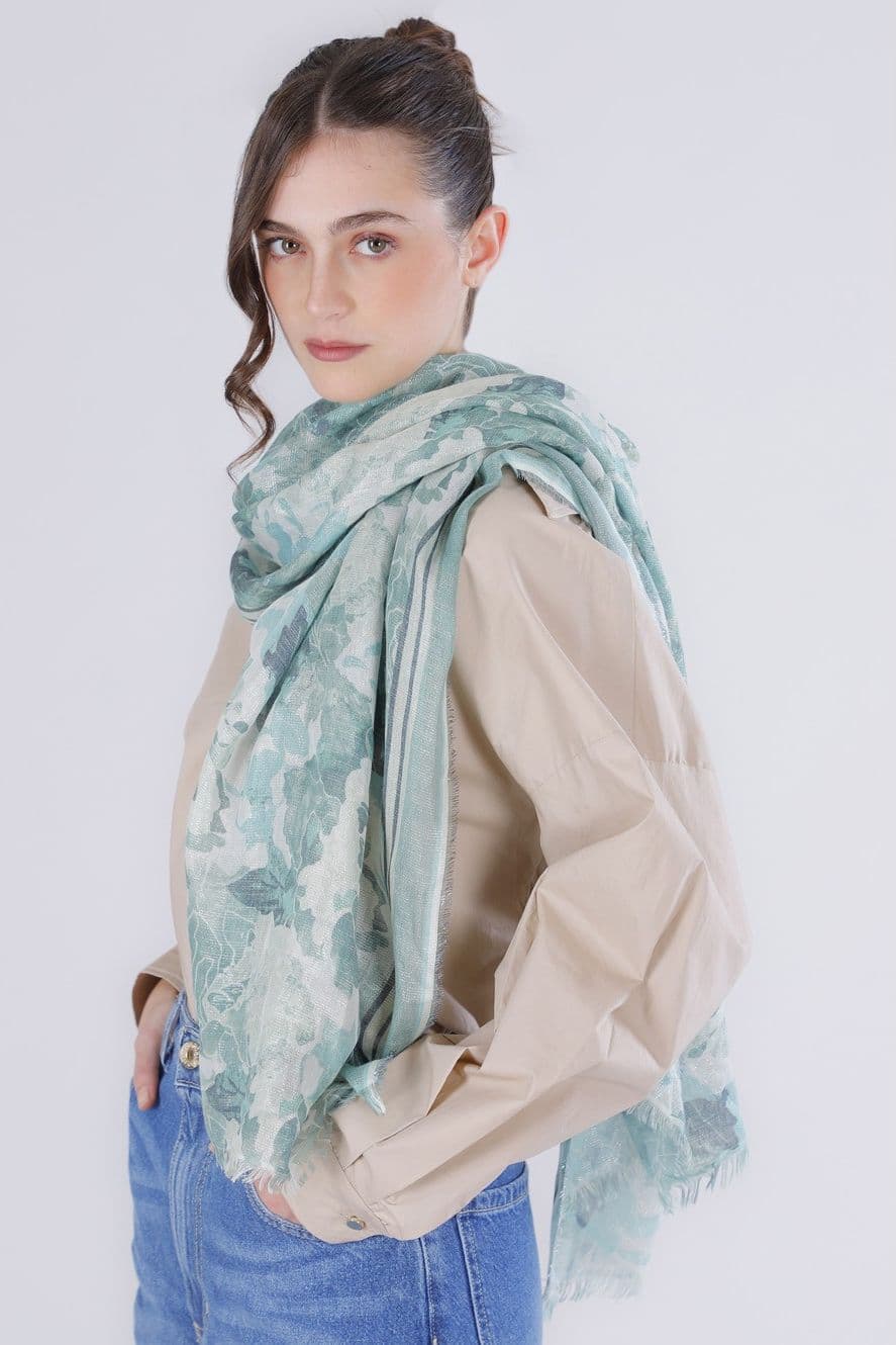 SCIARPA CON LUREX STAMPATA in Sciarpe 3A Moda Mare Sport - Bellaria Igea Marina, commercioVirtuoso.it