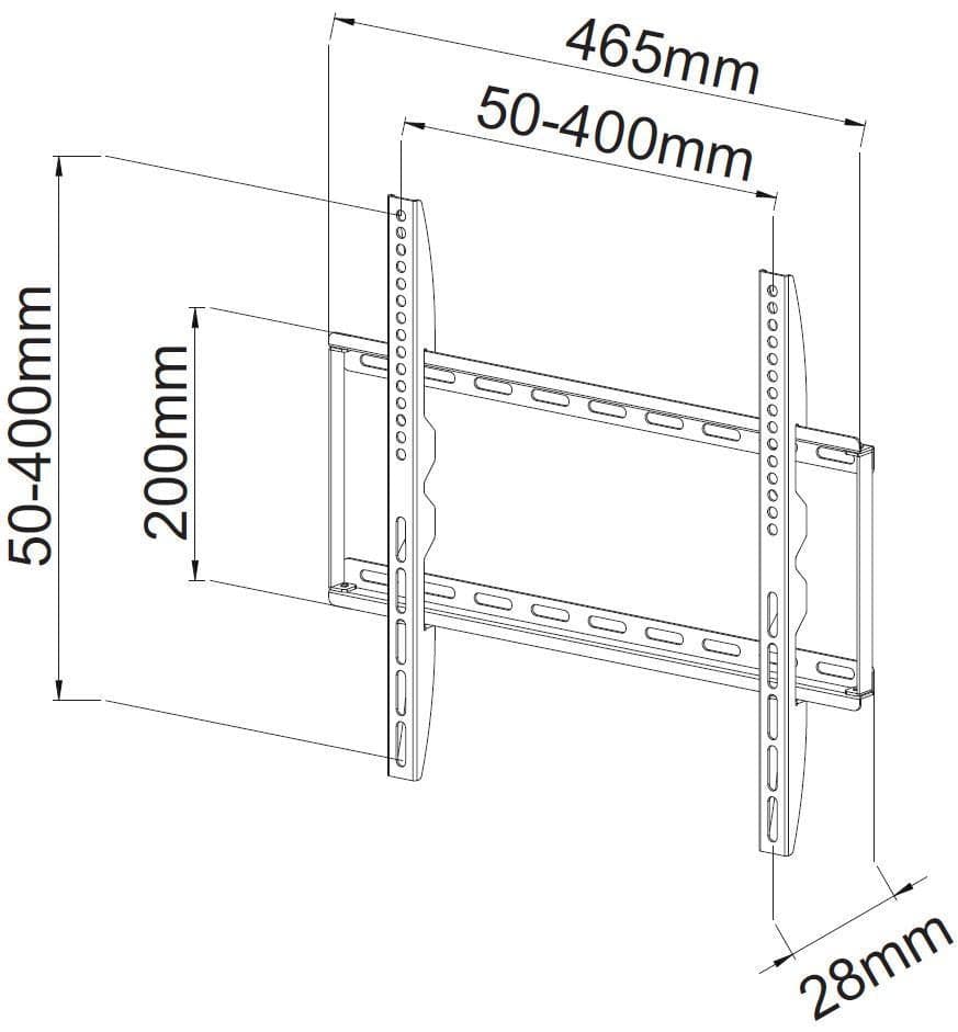 Supporto a Muro Fisso Slim per TV LED LCD 23-55'' Nero in Supporti da parete e da soffitto Scontolo.net - Potenza, commercioVirtuoso.it