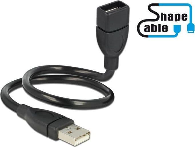 Cavo semi-rigido USB2.0 A Maschio / A Femmina 35cm Nero in  Scontolo.net - Potenza, commercioVirtuoso.it