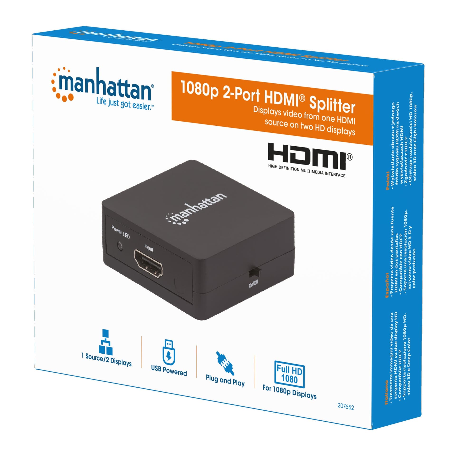 Splitter HDMI 2 porte 1080p in Selettori audio-video Scontolo.net - Potenza, commercioVirtuoso.it