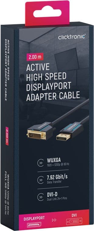 Cavo Monitor DisplayPort Maschio a DVI-D Maschio 2 m Blu in  Scontolo.net - Potenza, commercioVirtuoso.it