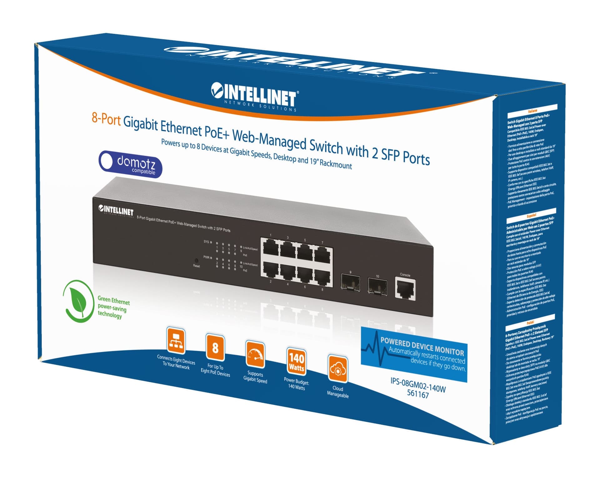 Switch Gigabit Ethernet 8 Porte PoE+ Web-Managed con 2 porte SFP in  Scontolo.net - Potenza, commercioVirtuoso.it