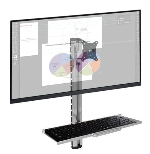 Postazione di lavoro a parete con supporto monitor e ripiano tastiera in Piattaforme e cassetti tastiera Scontolo.net - Potenza, commercioVirtuoso.it