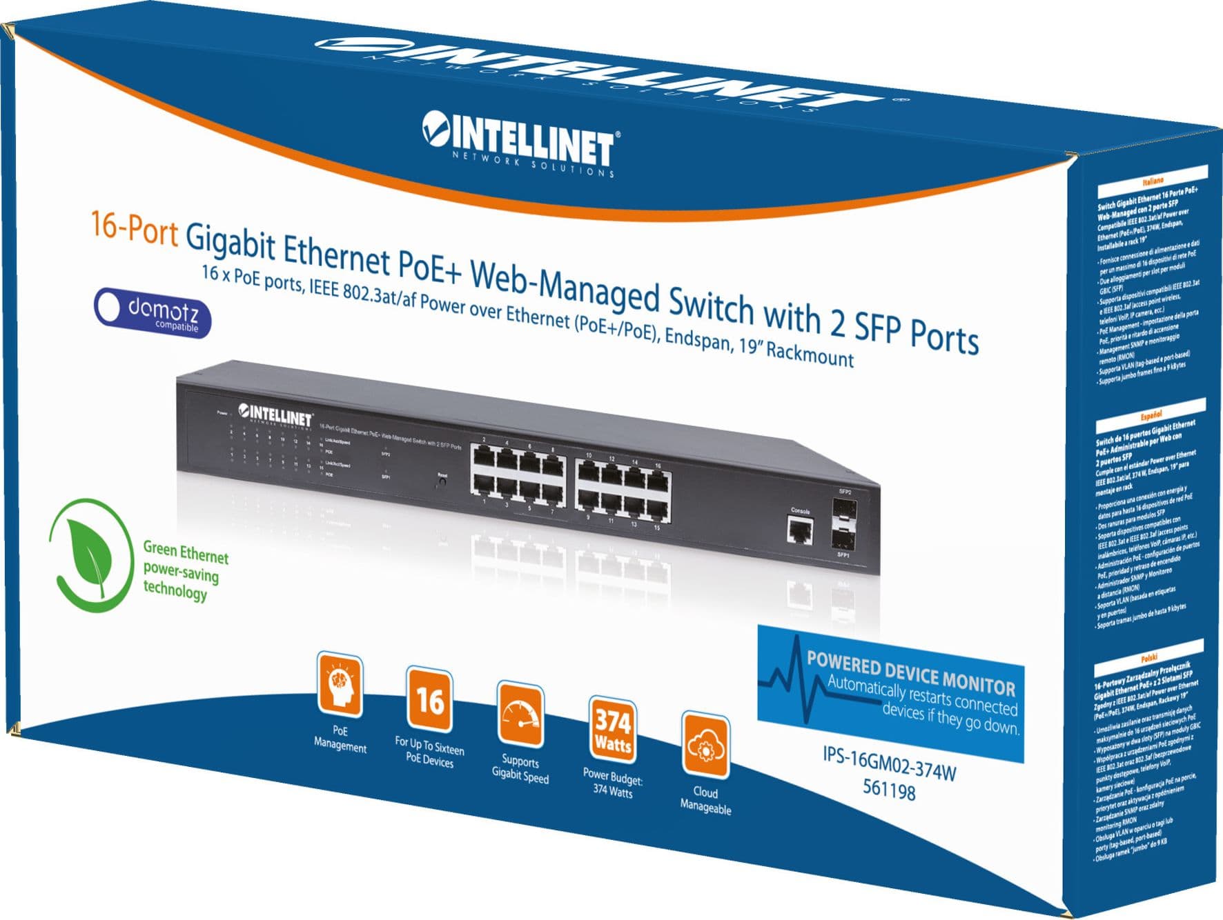 Switch Gigabit Ethernet 16 Porte PoE+ Web-Managed con 2 porte SFP in  Scontolo.net - Potenza, commercioVirtuoso.it