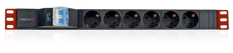 Multipresa 6 Posti da Rack 19'' con Magnetotermico Spina Schuko Angolata 1U in Multiprese Scontolo.net - Potenza, commercioVirtuoso.it