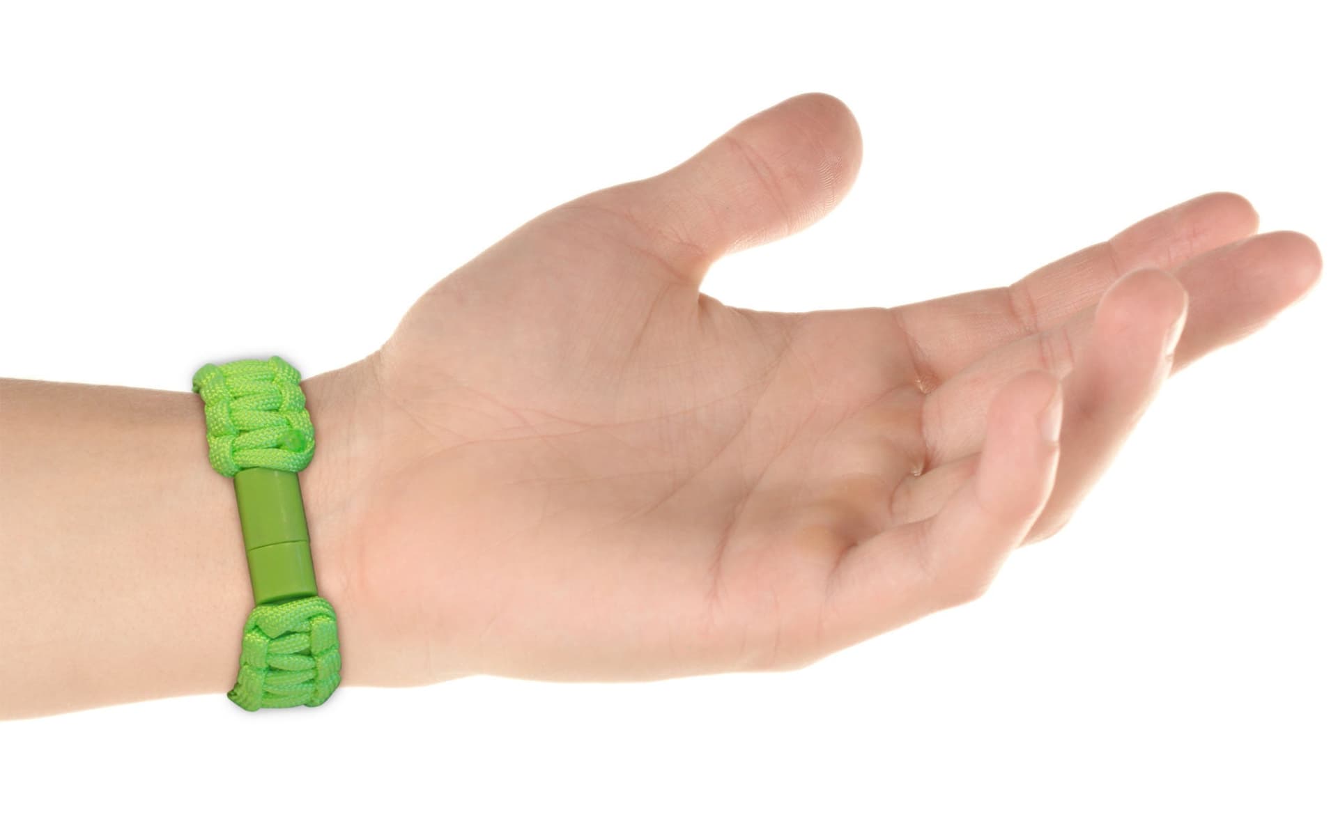 Bracciale Paracord con Micro USB Verde in Bracciali Scontolo.net - Potenza, commercioVirtuoso.it