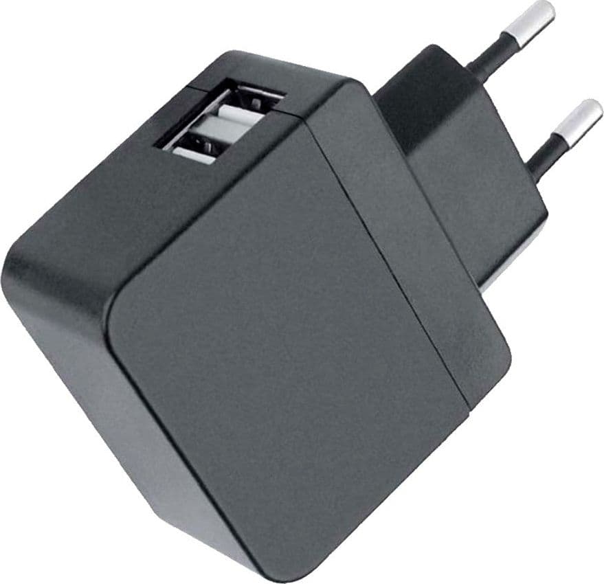 Caricatore 2 USB 2,1A Compatto Spina Europea 2 pin Nero in Caricabatterie da muro Scontolo.net - Potenza, commercioVirtuoso.it