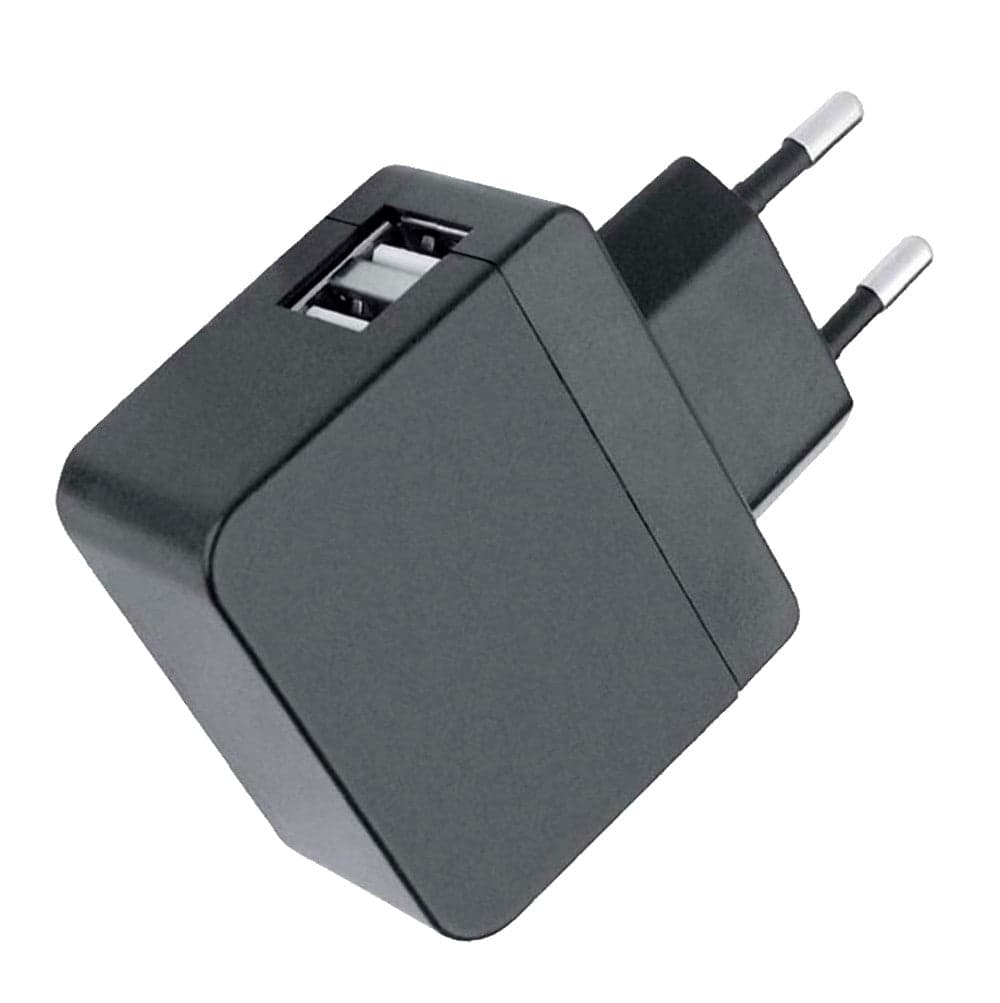 Caricatore 2 USB 2,1A Compatto Spina Europea 2 pin Nero in Caricabatterie da muro Scontolo.net - Potenza, commercioVirtuoso.it