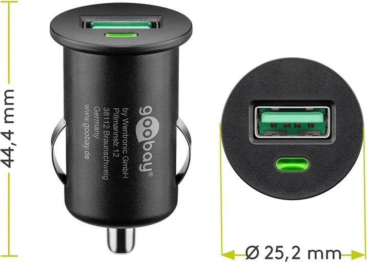 Caricatore USB da auto Quick Charge 3.0 2.4A 18Watt in Caricabatterie da auto Scontolo.net - Potenza, commercioVirtuoso.it