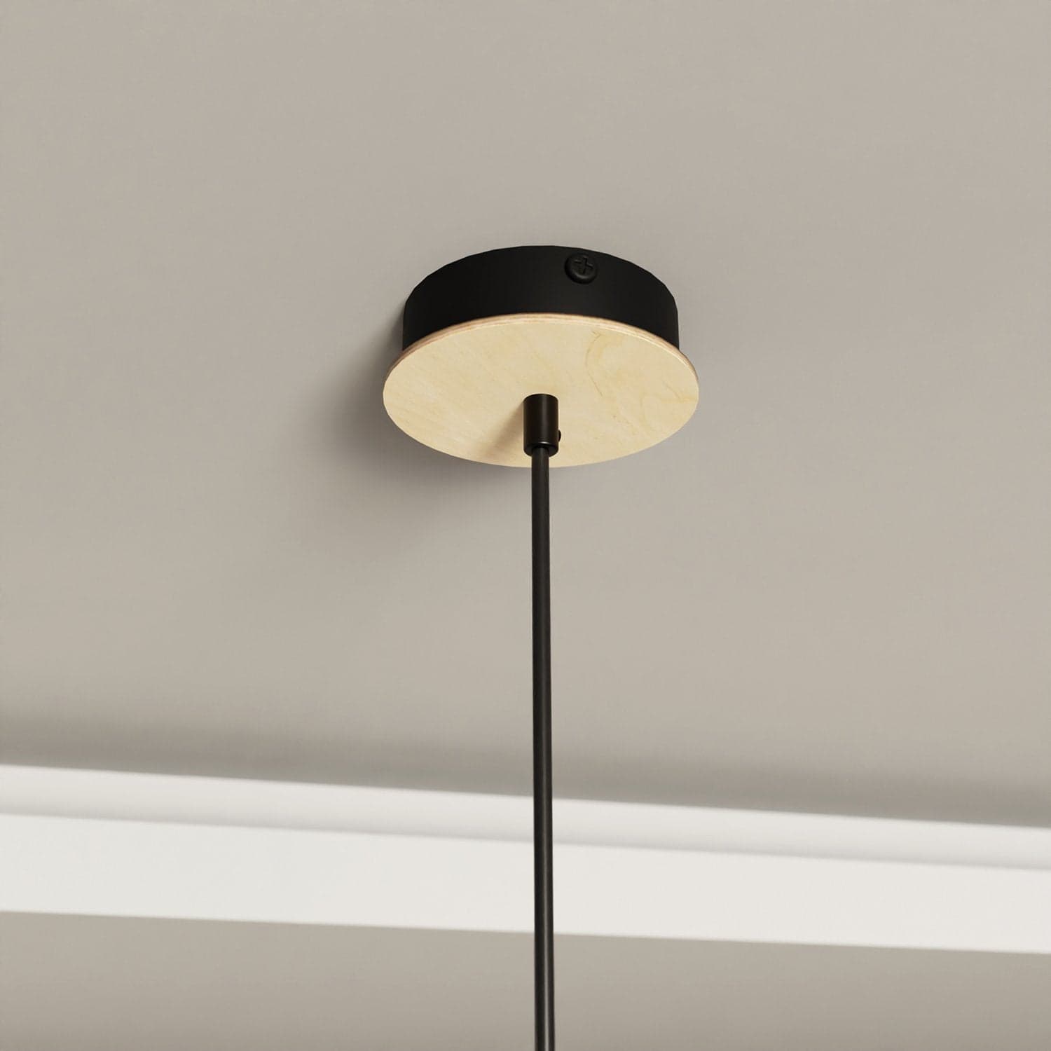 Sospensione Nordica Kobe 1 Luce In Legno E Acciaio Nero in Lampade a sospensione LuceArt - Montecorvino Pugliano, commercioVirtuoso.it