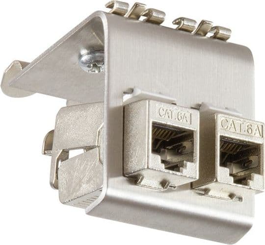 Adattatore per Moduli Keystone 2xRJ45 per guida DIN in Supporti Scontolo.net - Potenza, commercioVirtuoso.it