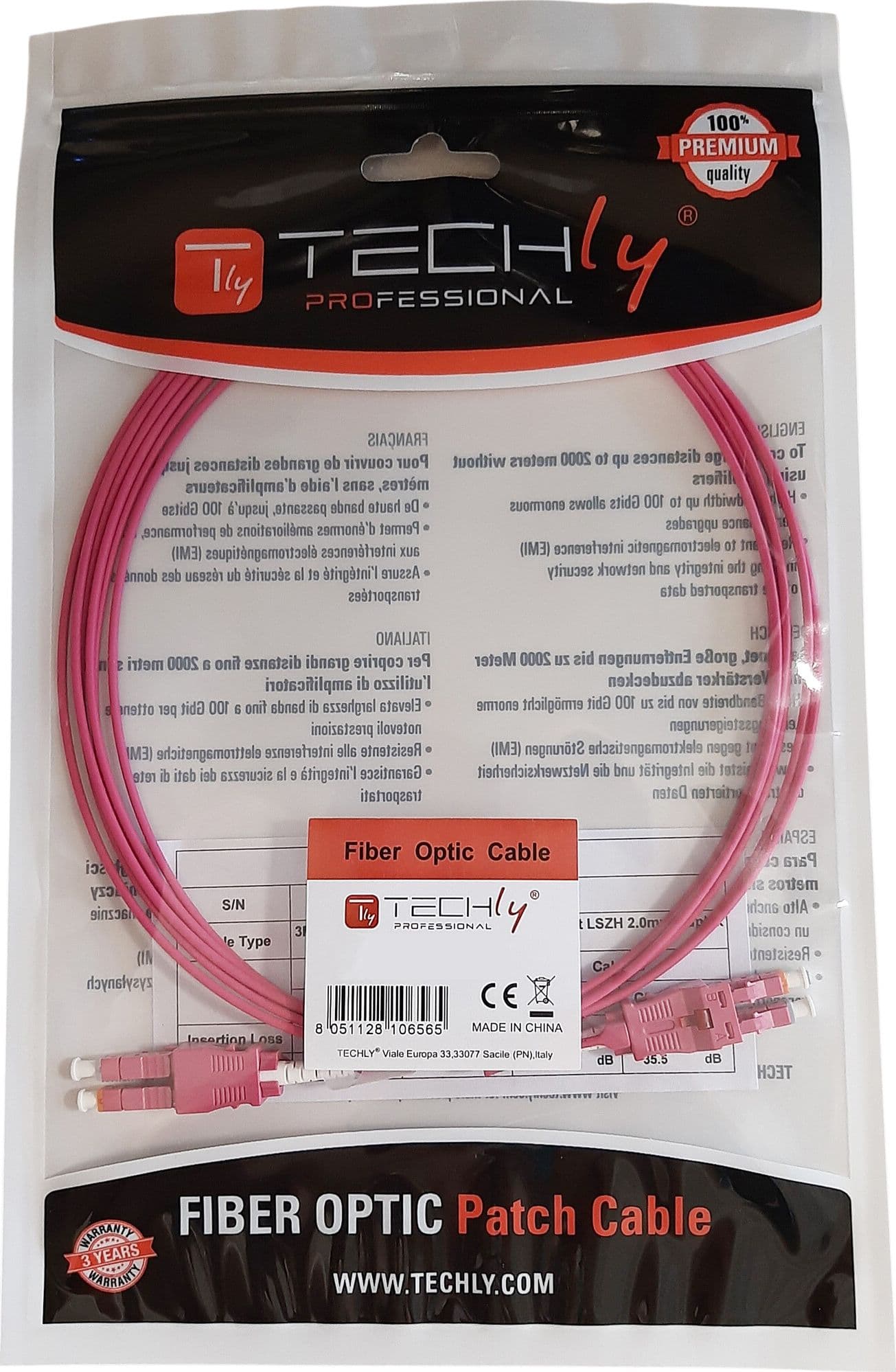 Cavo Fibra Ottica Multimodale Uniboot HD OM4 LC/LC 50/125 5 m in  Scontolo.net - Potenza, commercioVirtuoso.it