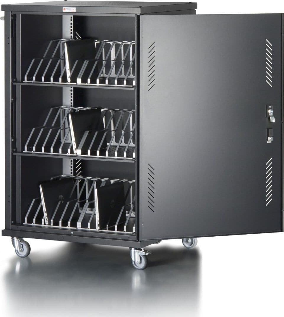 Carrello Stazione di Ricarica Ventilato 36 Notebook o Smartphone Nero in Caricabatterie da muro Scontolo.net - Potenza, commercioVirtuoso.it