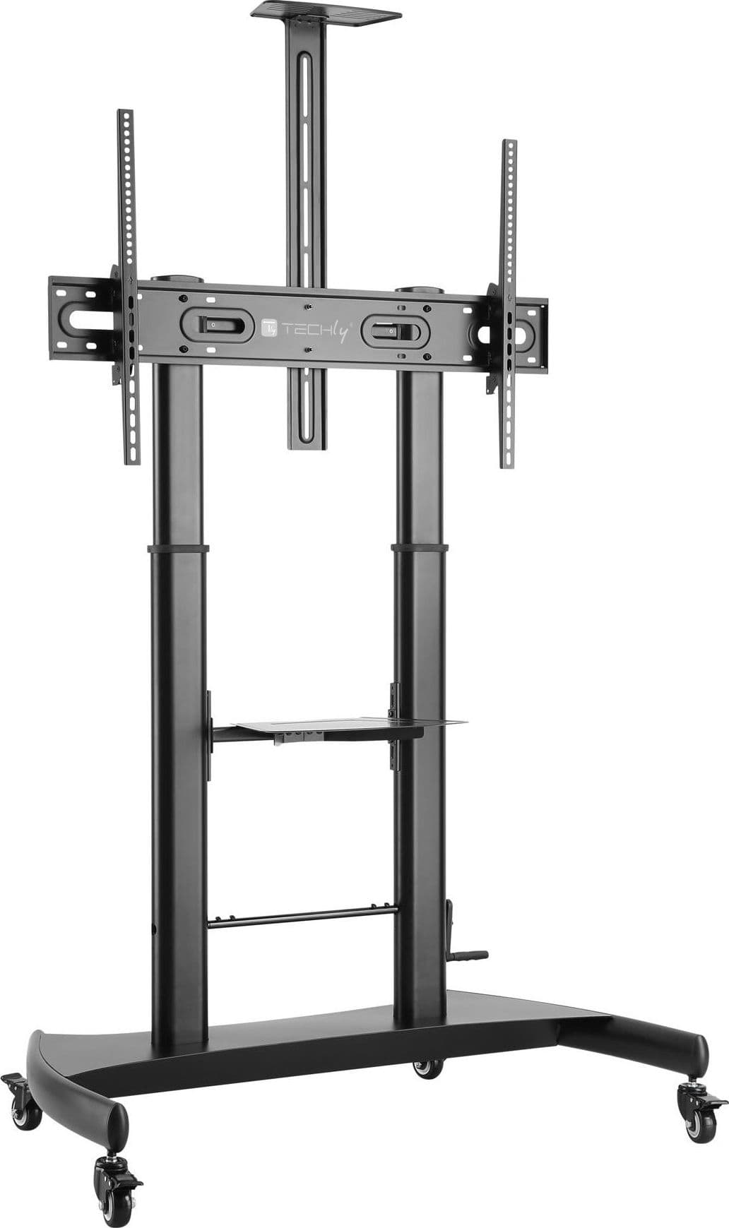 Supporto a pavimento per TV con regolazione manuale altezza, in acciaio, per TV da 60'' a 100'' in Mobili Scontolo.net - Potenza, commercioVirtuoso.it