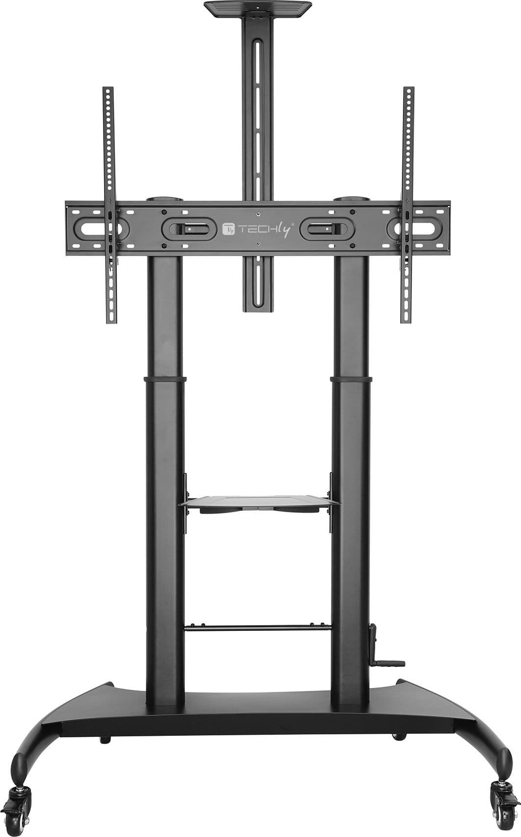 Supporto a pavimento per TV con regolazione manuale altezza, in acciaio, per TV da 60'' a 100'' in Mobili Scontolo.net - Potenza, commercioVirtuoso.it