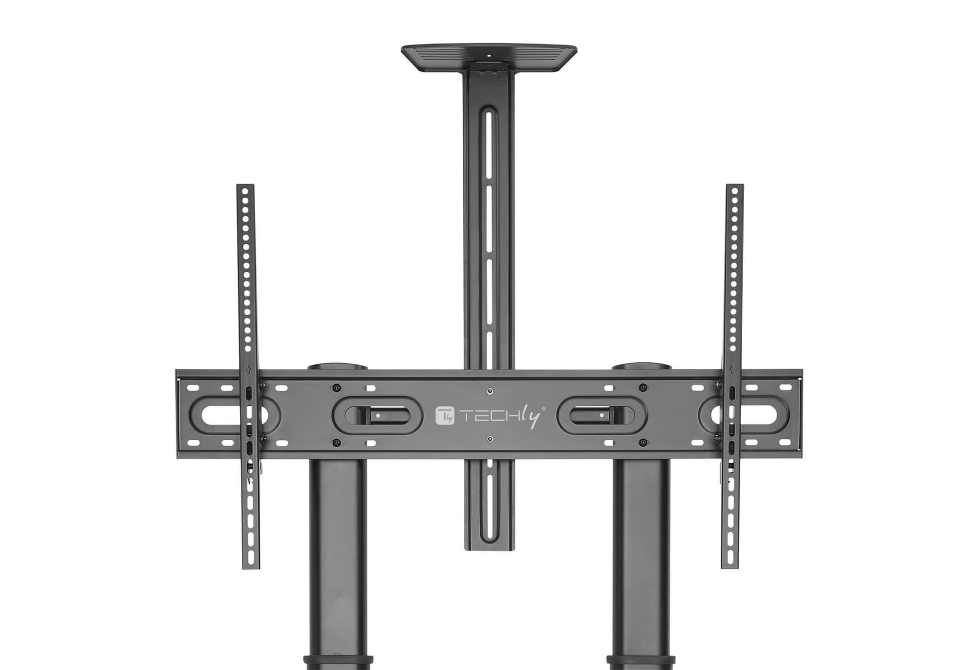 Supporto a pavimento per TV con regolazione manuale altezza, in acciaio, per TV da 60'' a 100'' in Mobili Scontolo.net - Potenza, commercioVirtuoso.it