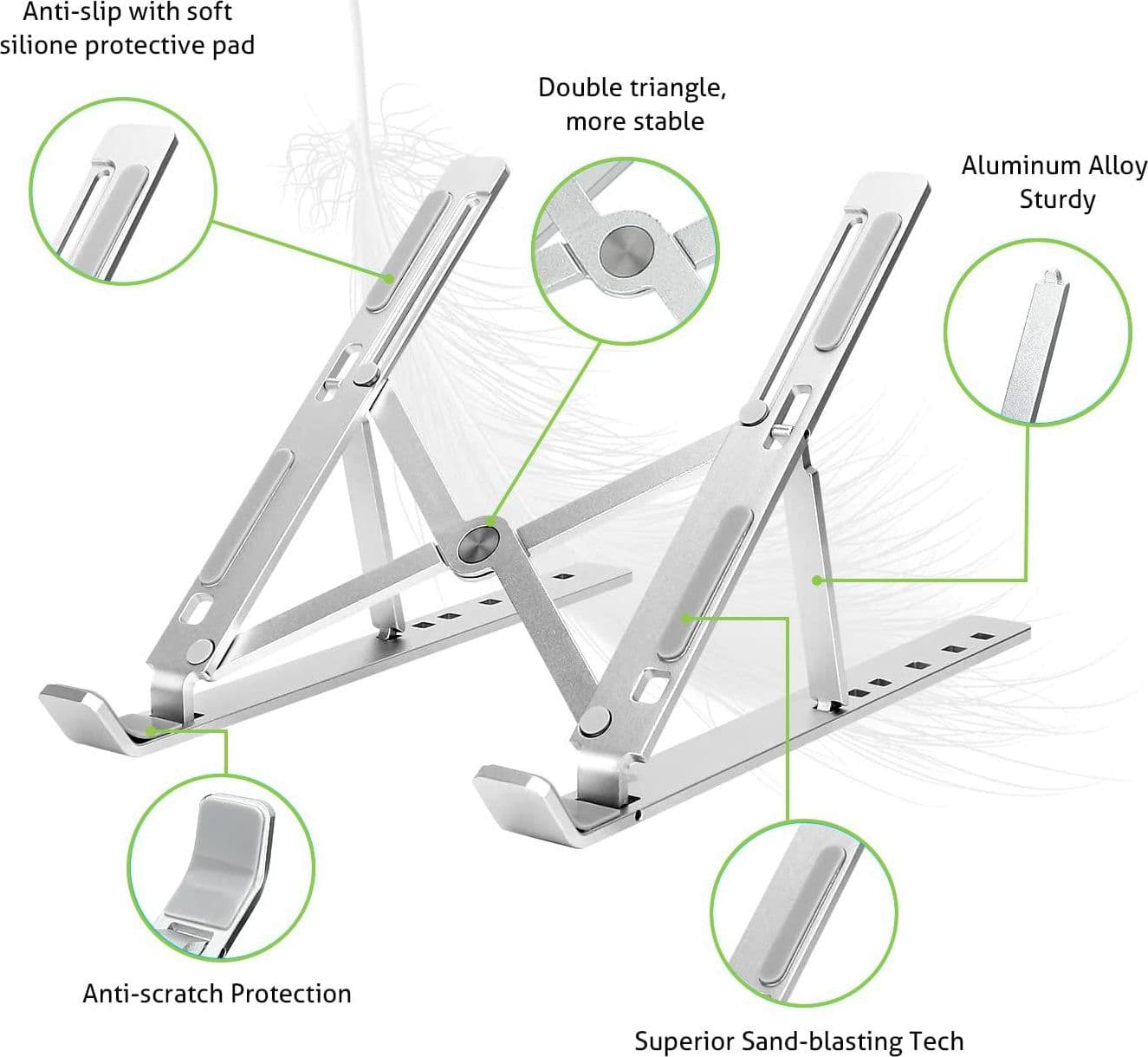 Supporto Pieghevole in Alluminio per Notebook Tablet e Smartphone da 10'' a 16'' in  Scontolo.net - Potenza, commercioVirtuoso.it