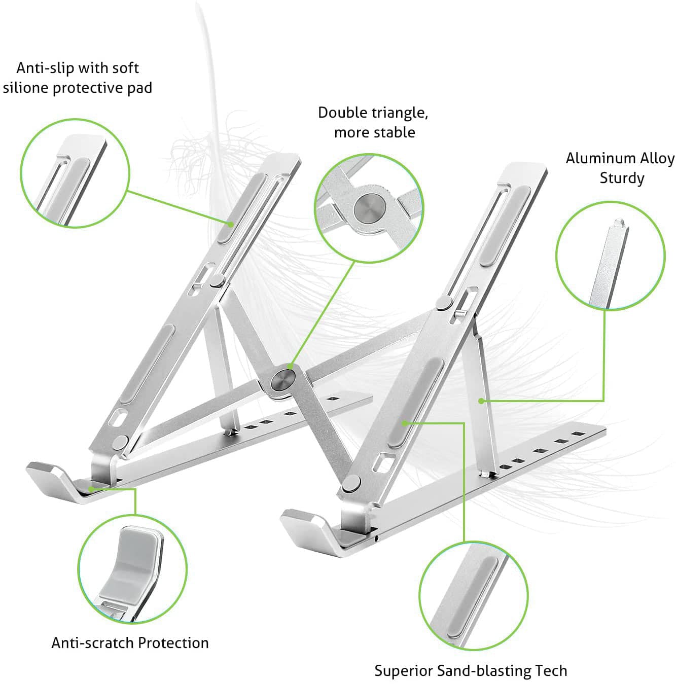 Supporto Pieghevole in Alluminio per Notebook Tablet e Smartphone da 10'' a 16'' in  Scontolo.net - Potenza, commercioVirtuoso.it