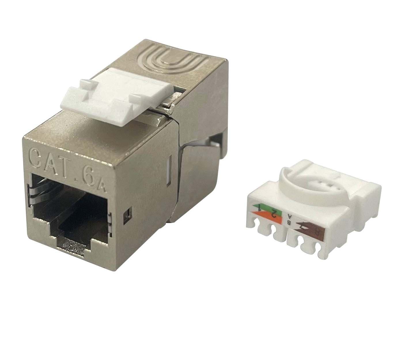 Frutto Keystone RJ45 Cat.6A Slim STP Tool Free 14.06mm in Cavi Ethernet Scontolo.net - Potenza, commercioVirtuoso.it