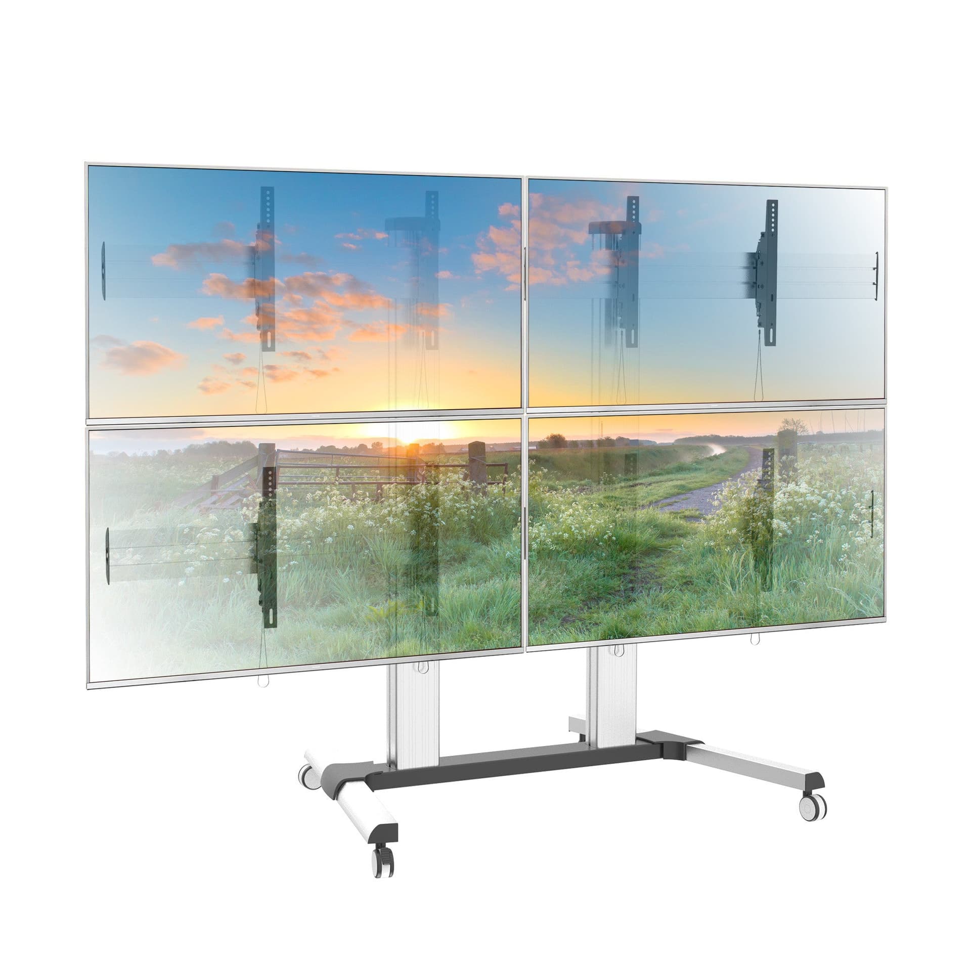 Supporto a Pavimento per 4 TV LCD/LED 32-55'' per Video Wall in Mobili Scontolo.net - Potenza, commercioVirtuoso.it