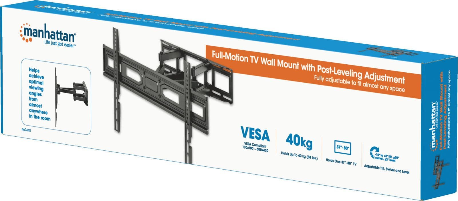 Supporto a Muro per TV LED LCD 37-80'' Full-Motion in Supporti da parete e da soffitto Scontolo.net - Potenza, commercioVirtuoso.it