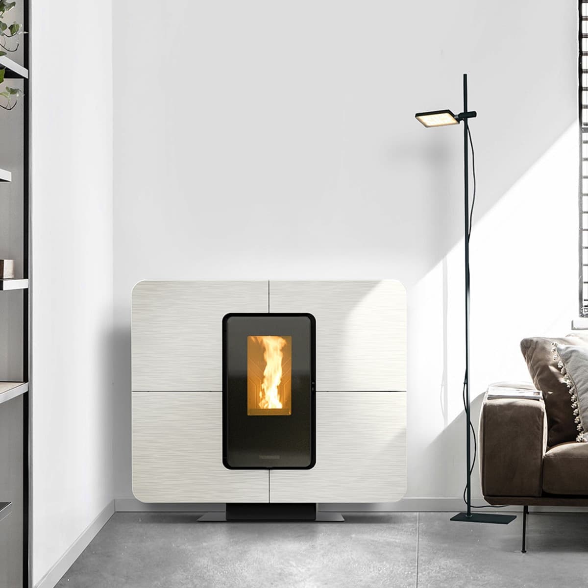 Thermorossi Stufa a Pellet Canalizzabile SlimQuadro 11 Evo 11.9kW Gres in Sigillanti per caminetto e forno Masterbrico - Longobardi, commercioVirtuoso.it