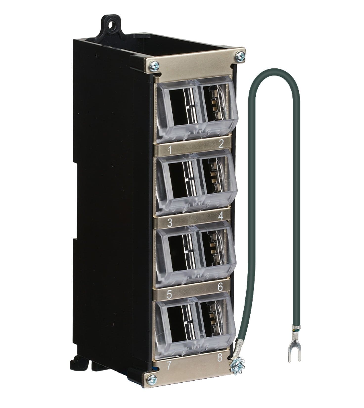 Pannello Patch Keystone 8 porte per Guida DIN e Montaggio a Parete con Messa a Terra in Cavi Ethernet Scontolo.net - Potenza, commercioVirtuoso.it