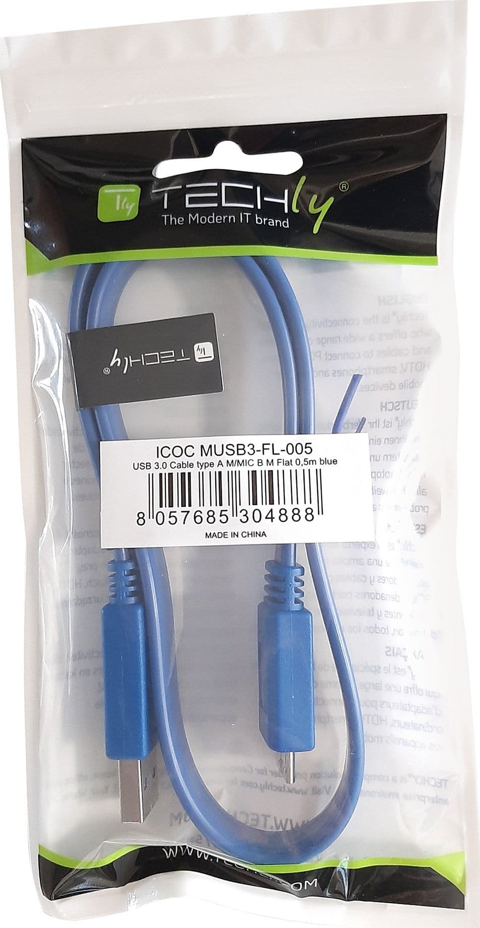 Cavo USB 3.2 Superspeed A maschio/MIC B maschio 1 m FLAT in  Scontolo.net - Potenza, commercioVirtuoso.it