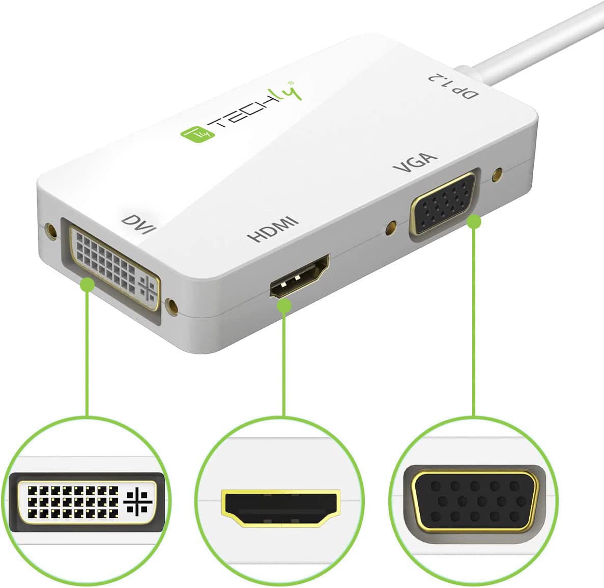 Adattatore 3 in 1 DisplayPort 1.2 a HDMI/DVI/VGA in Cavi HDMI Scontolo.net - Potenza, commercioVirtuoso.it