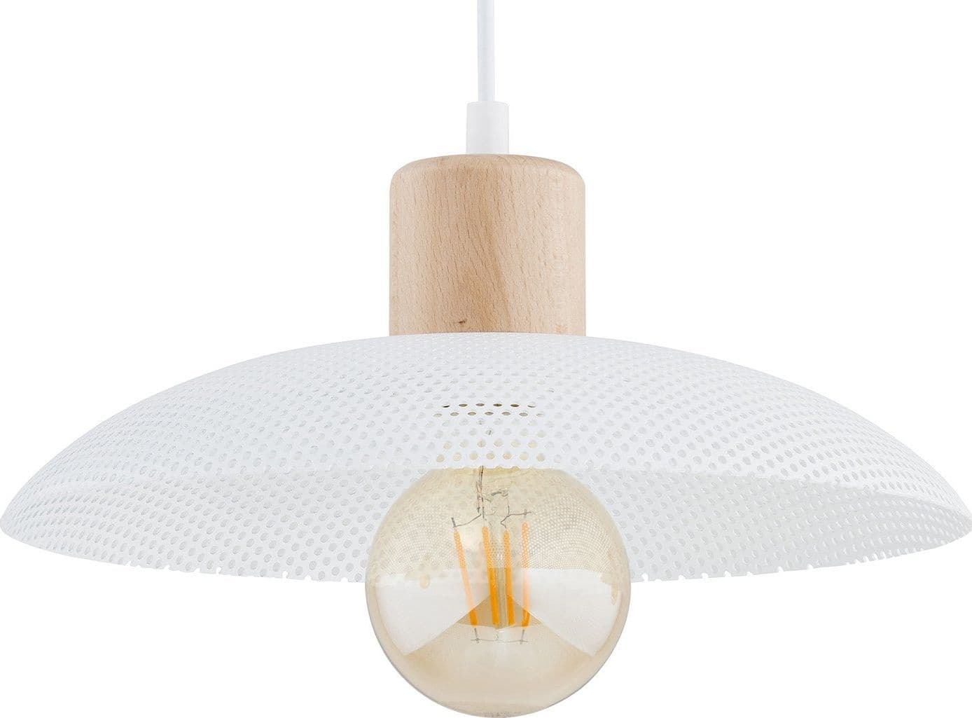 Sospensione Nordica Kobe 3 Luci In Legno E Acciaio Bianco in Lampade a sospensione LuceArt - Montecorvino Pugliano, commercioVirtuoso.it